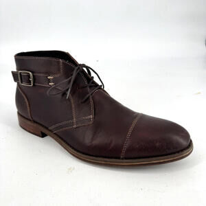 Johnston and Murphy boots mens 10.5 brown leather high top boots workwear office